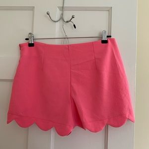 Pink scalloped shorts